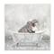 Stupell Industries Baby Hippo Bath Time Cute Animal Wall Plaque